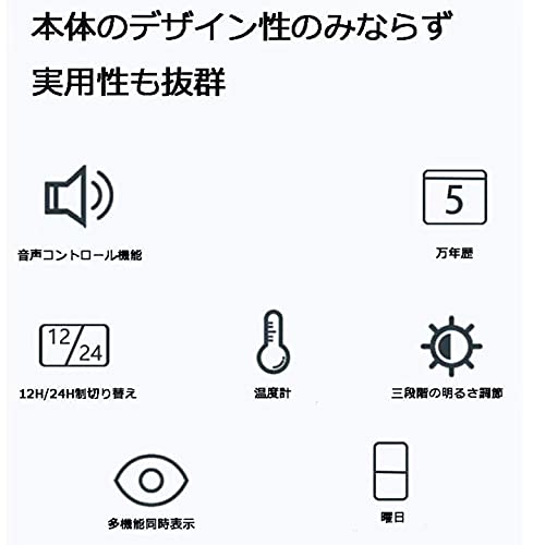 Amazon.co.jp: おしゃれ クロック 掛け時計 北欧風 デジタル電子